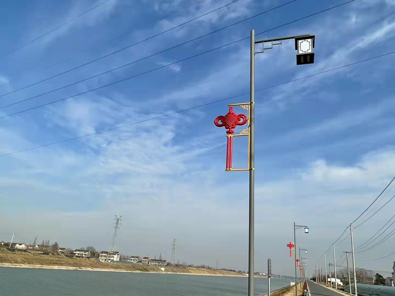 施諾路燈點(diǎn)亮新孟河共賀新春